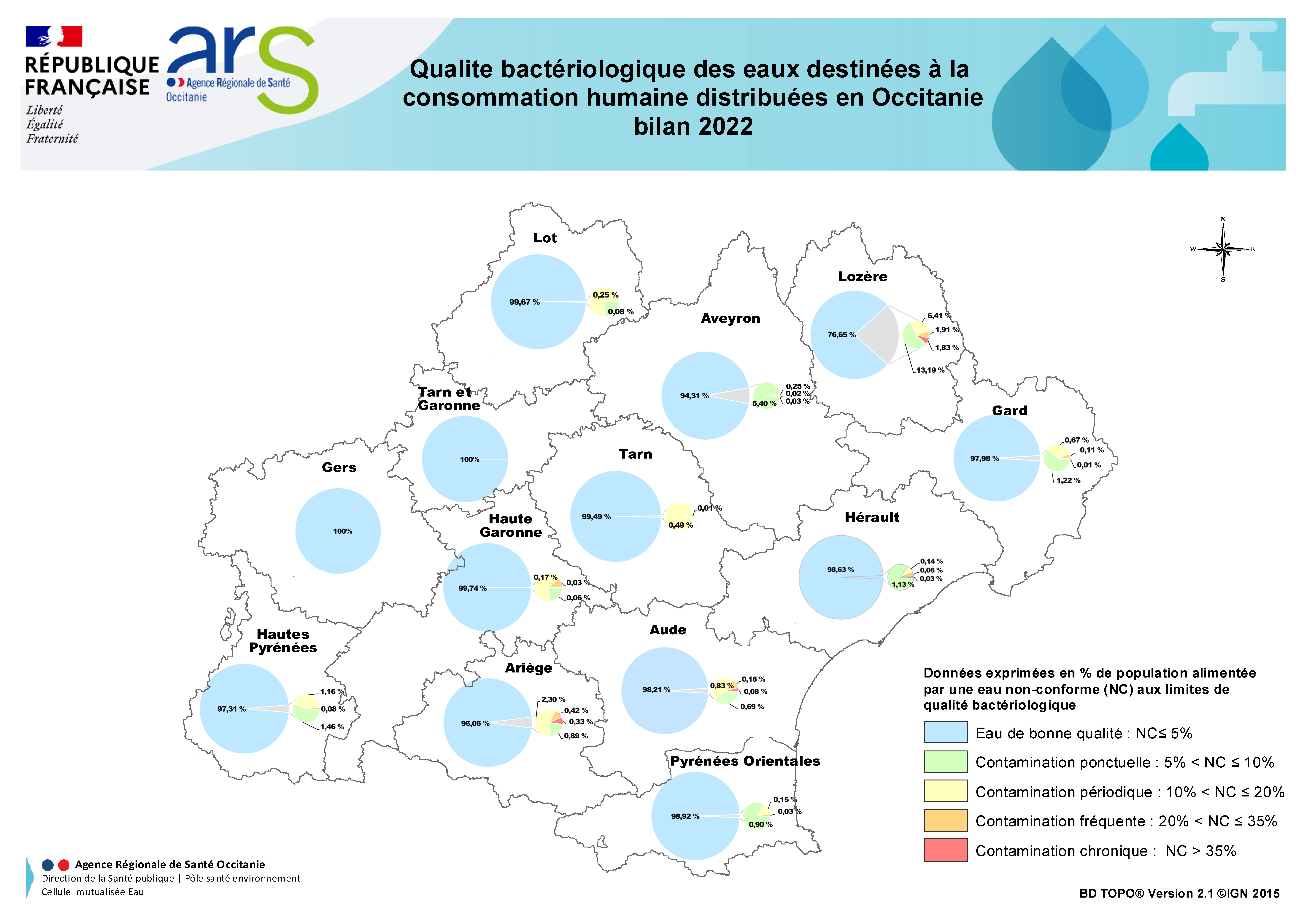 CARTE BACTERIO OCCITANIE 2022