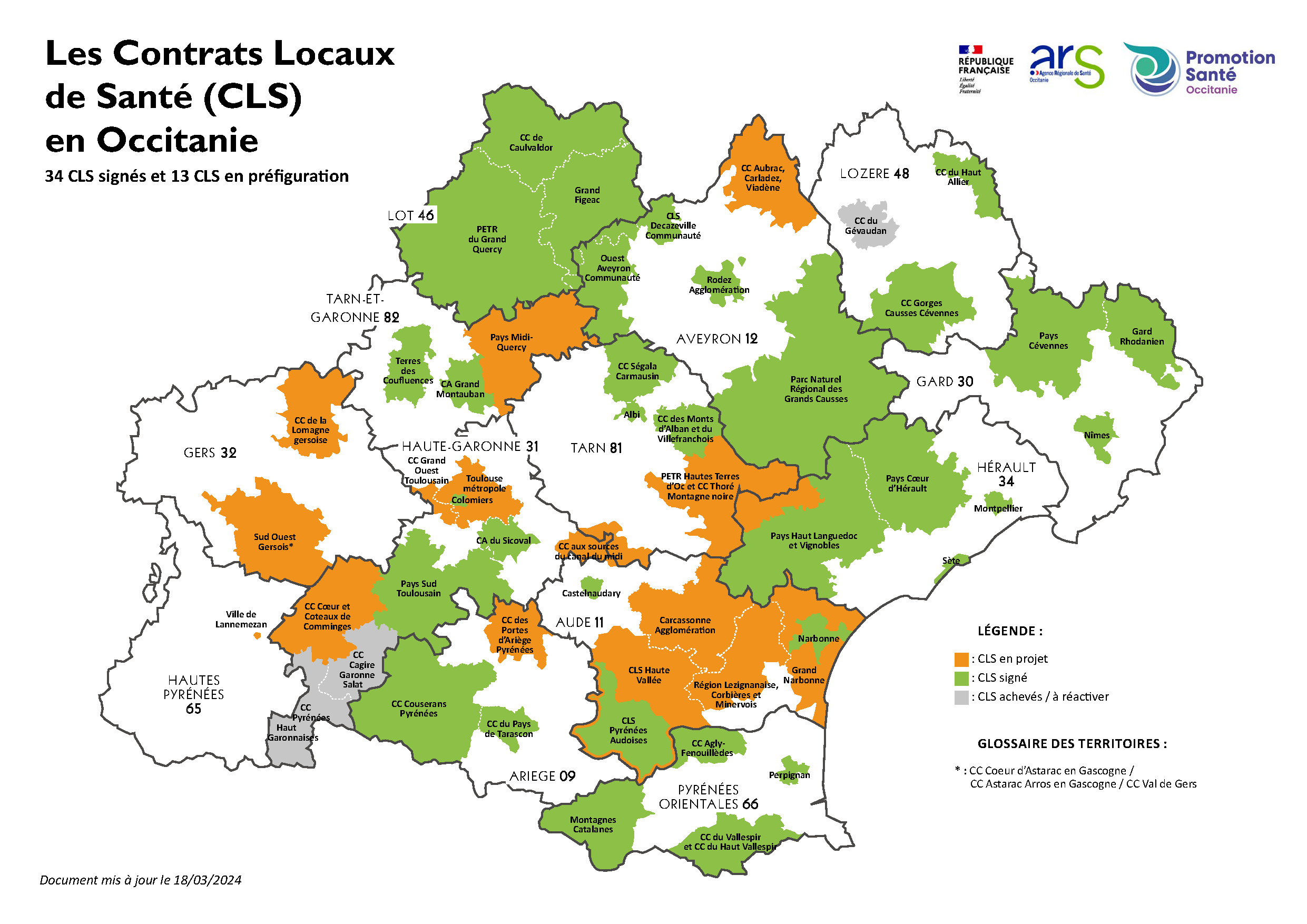  Cartographie des Contrats locaux de santé (CLS) en Occitanie 2023  (pdf, 357.97 Ko) 