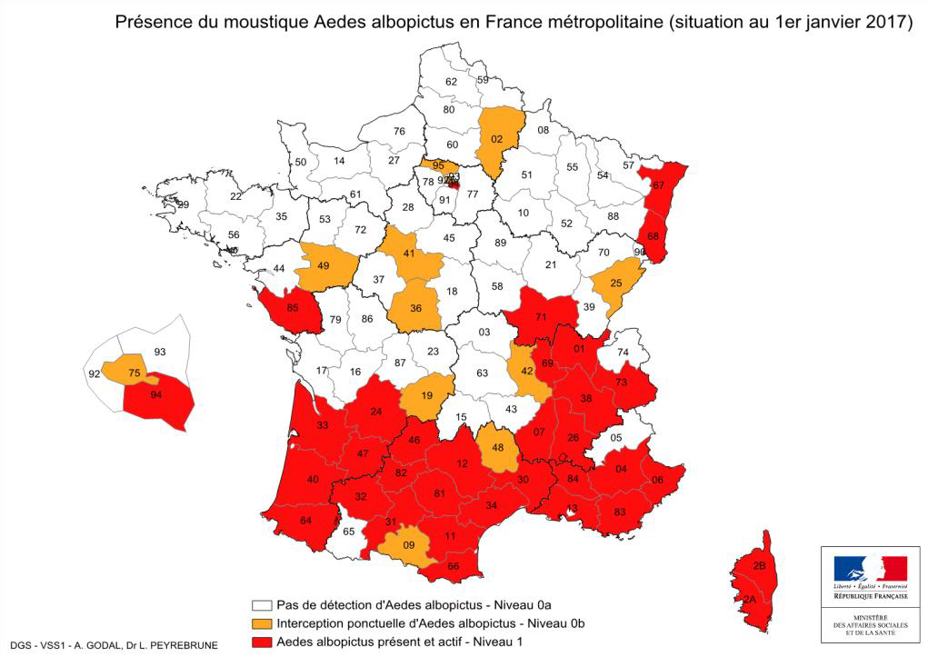 Carte implanation moustique