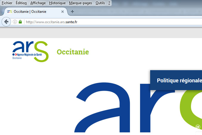 Visuel site internet www.occitanie.ars.sante.fr