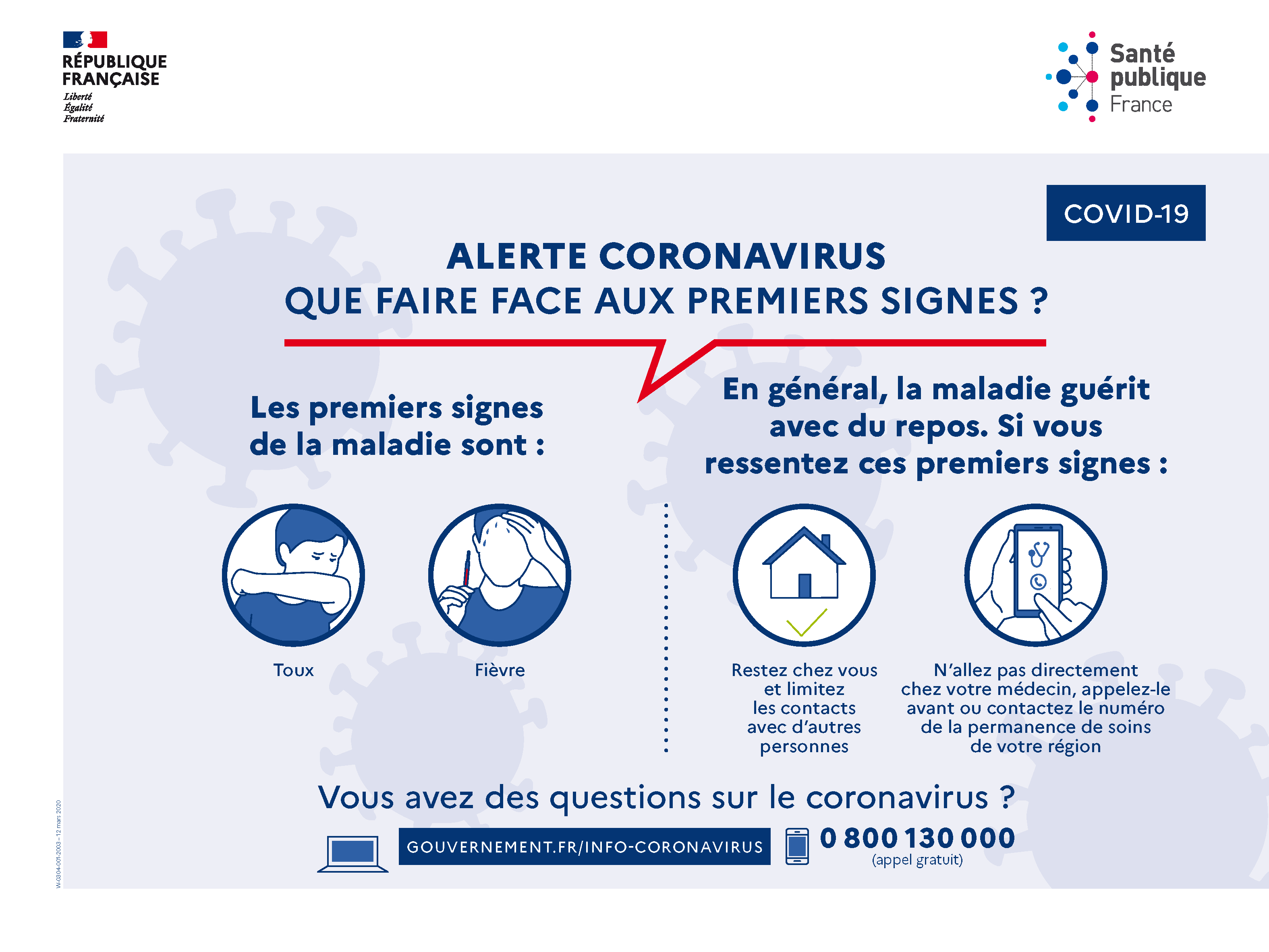 Coronavirus. Signes bénins 4X3