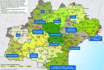 Carte des GHT en Occitanie