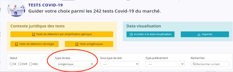 #COVID19. Tests antigéniques approvisionnement