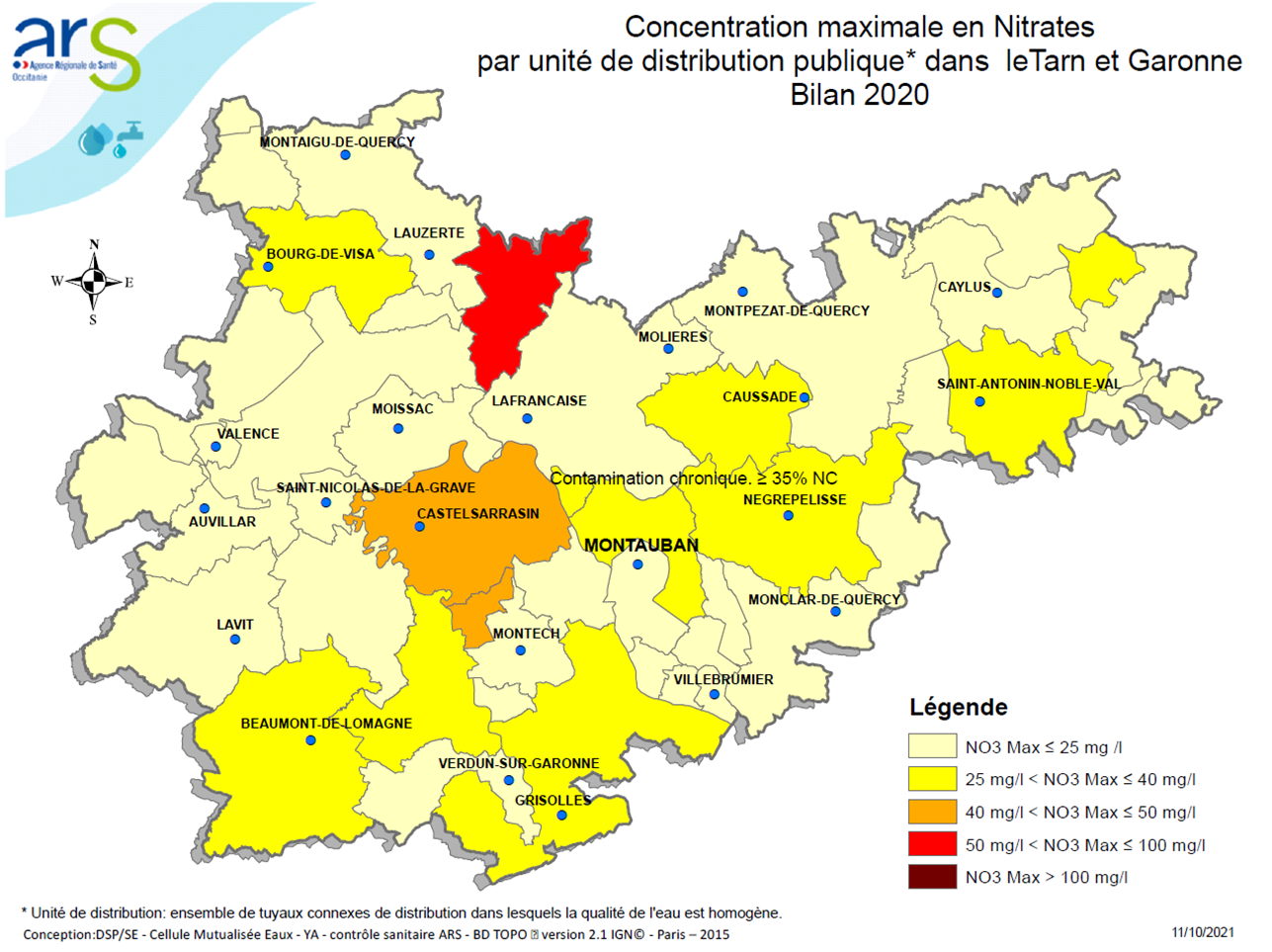 Nitrates Tarn-et-Garonne (Bilan eau 2020)