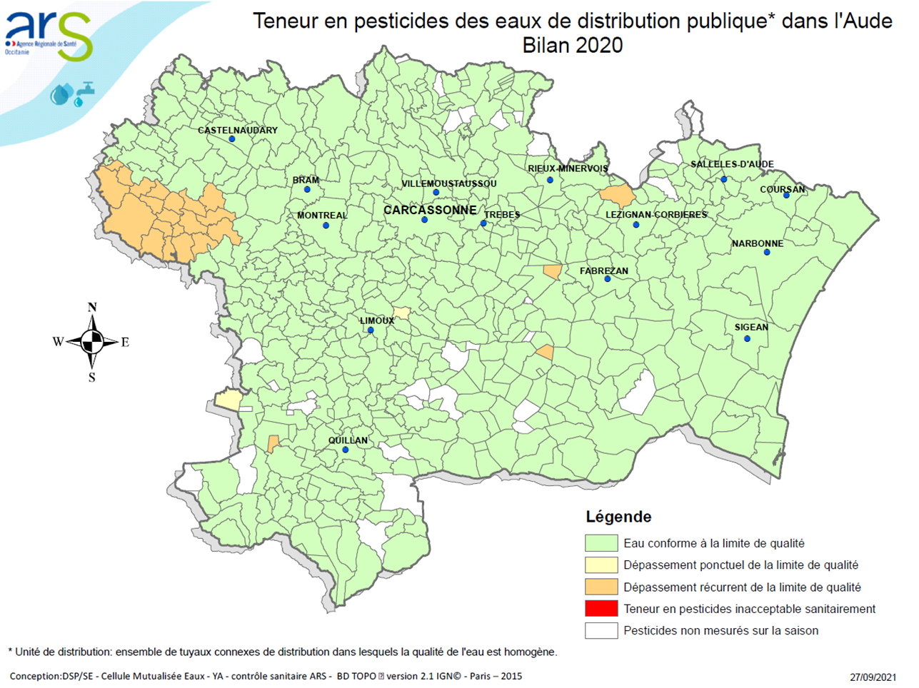 Pesticides Aude (Bilan eau 2020)