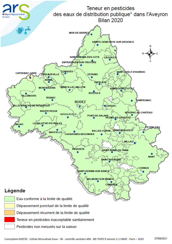 Pesticides Aveyron (Bilan eau 2020)