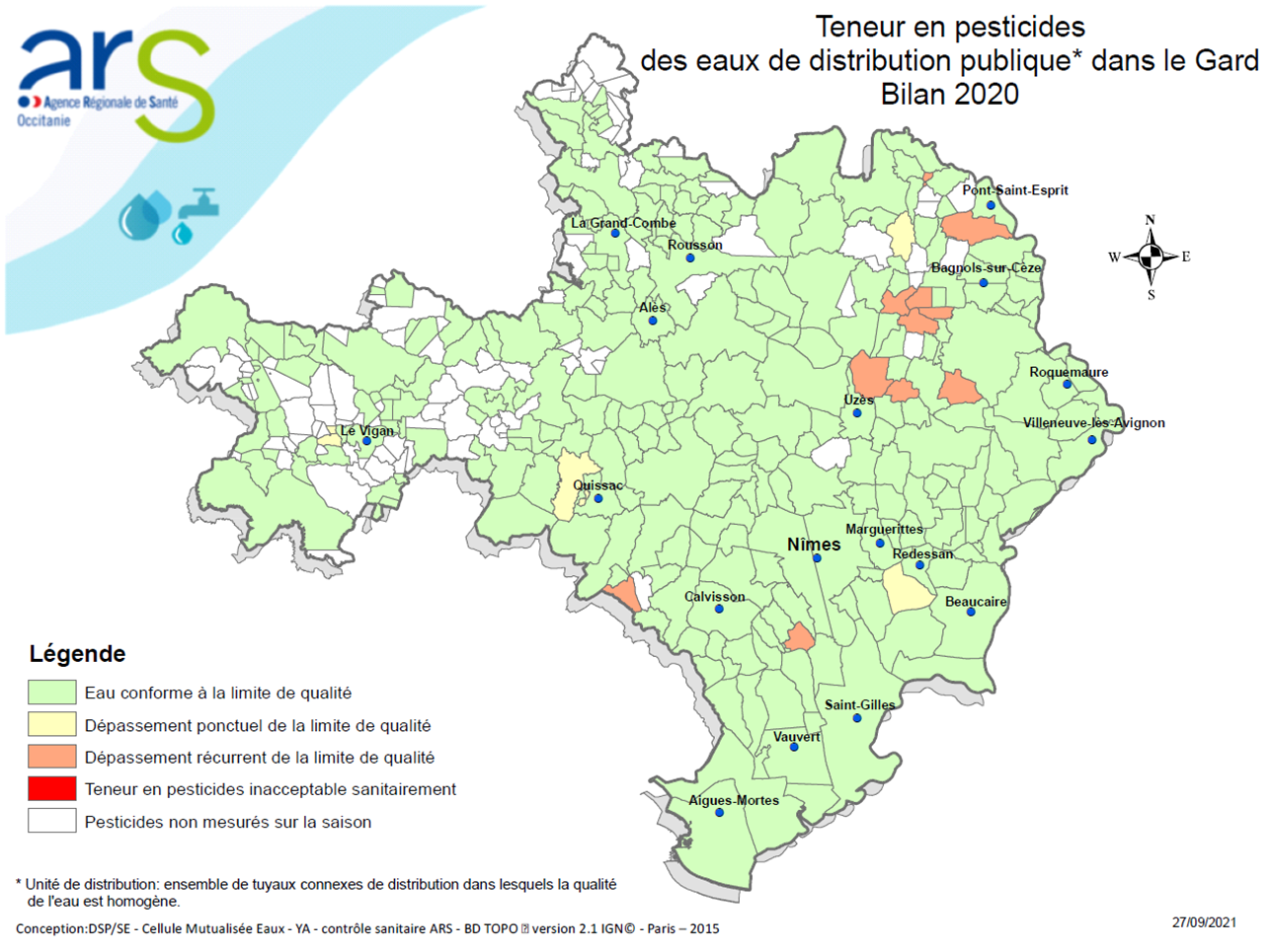 Pesticides Gard (Bilan eau 2020)