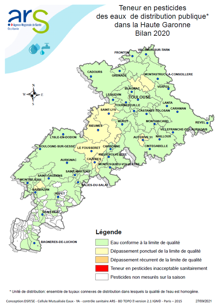 Pesticides Haute-Garonne (Bilan eau 2020)