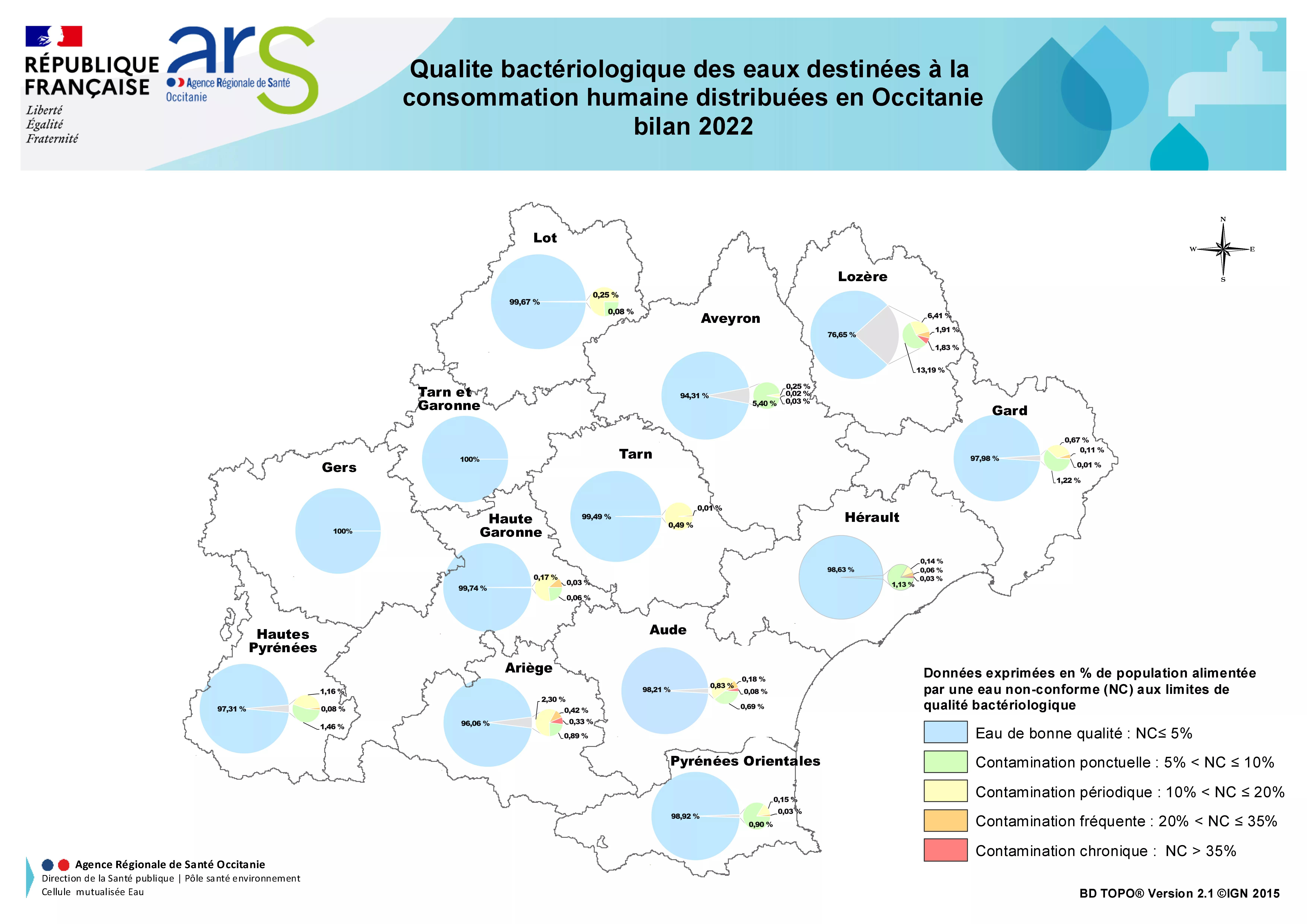 CARTE BACTERIO OCCITANIE 2022