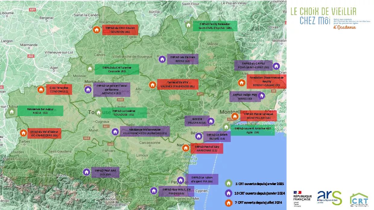 Cartographie des CRT en Occitanie - septembre 2025