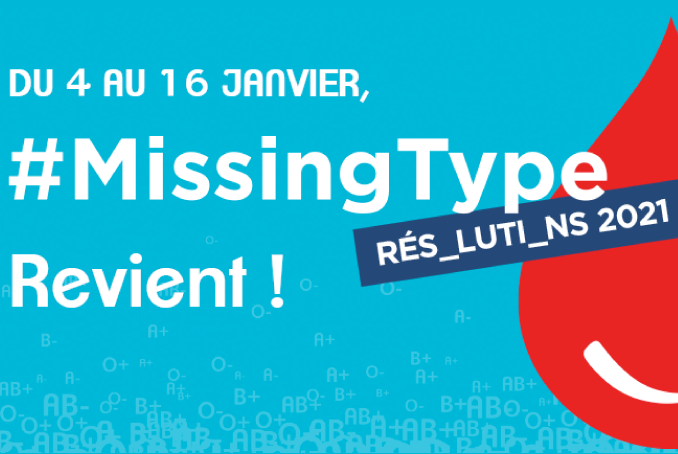 Visuel campagne don du sang #MissingType 2021